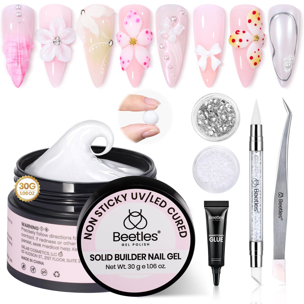 Beetles Gel: base blanc 3D pour une couverture uniforme et un fini net.