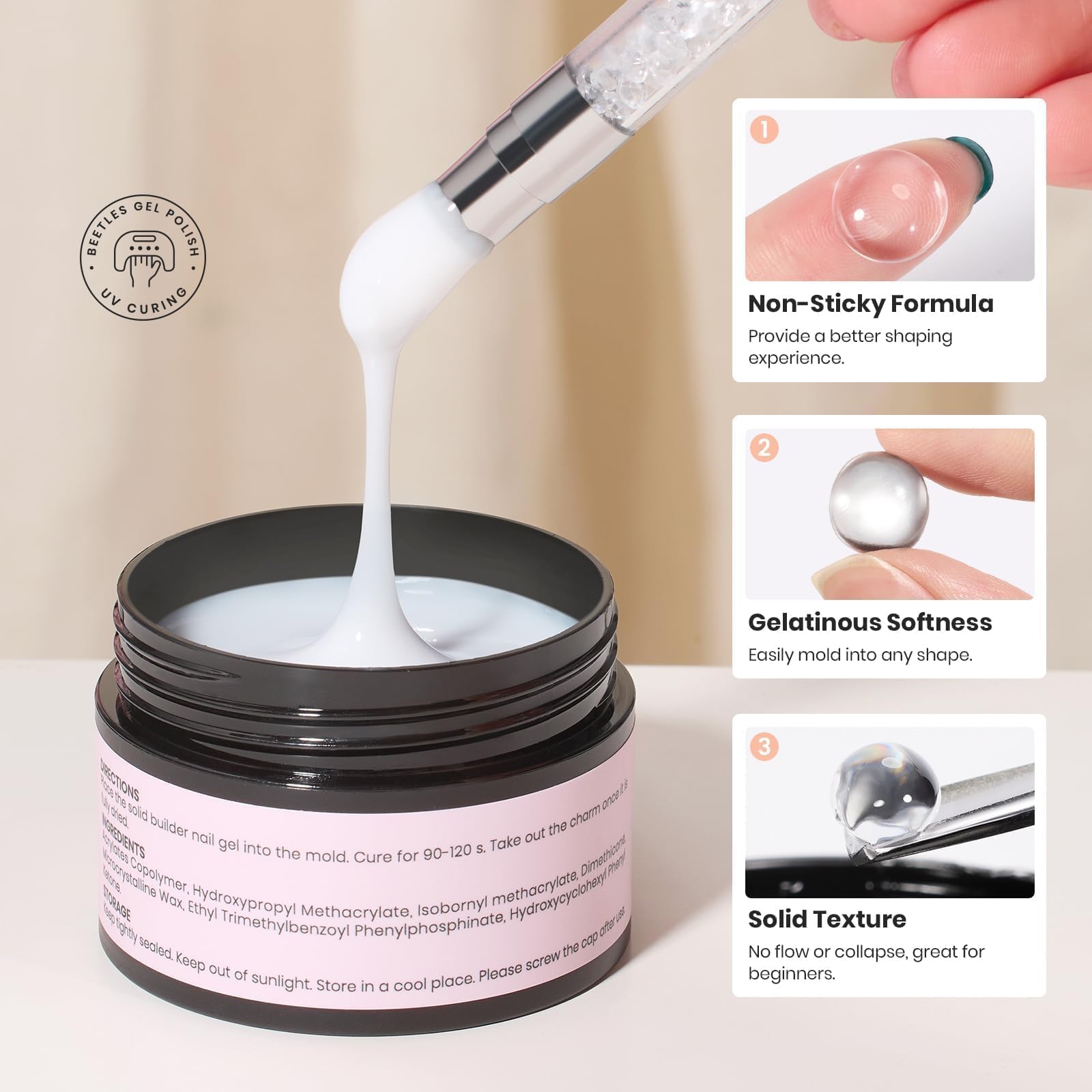 Beetles Gel: colle pour fixer rhinestones et perles en toute sécurité.