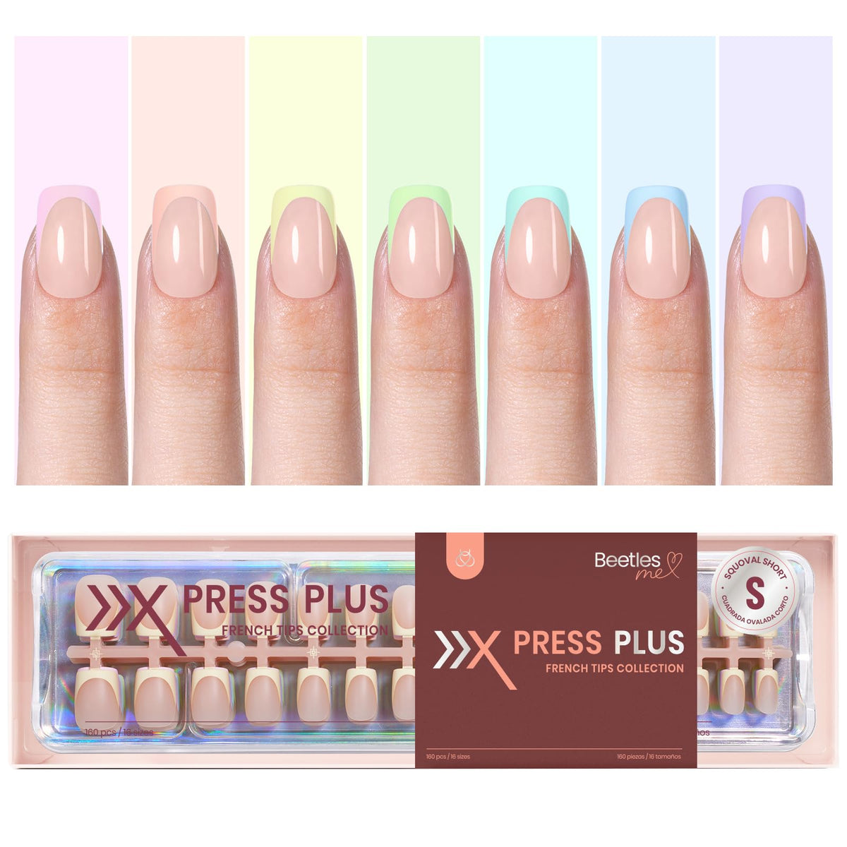 Beetles ongles presse printemps lot de 224 pièces pour une manucure rapide