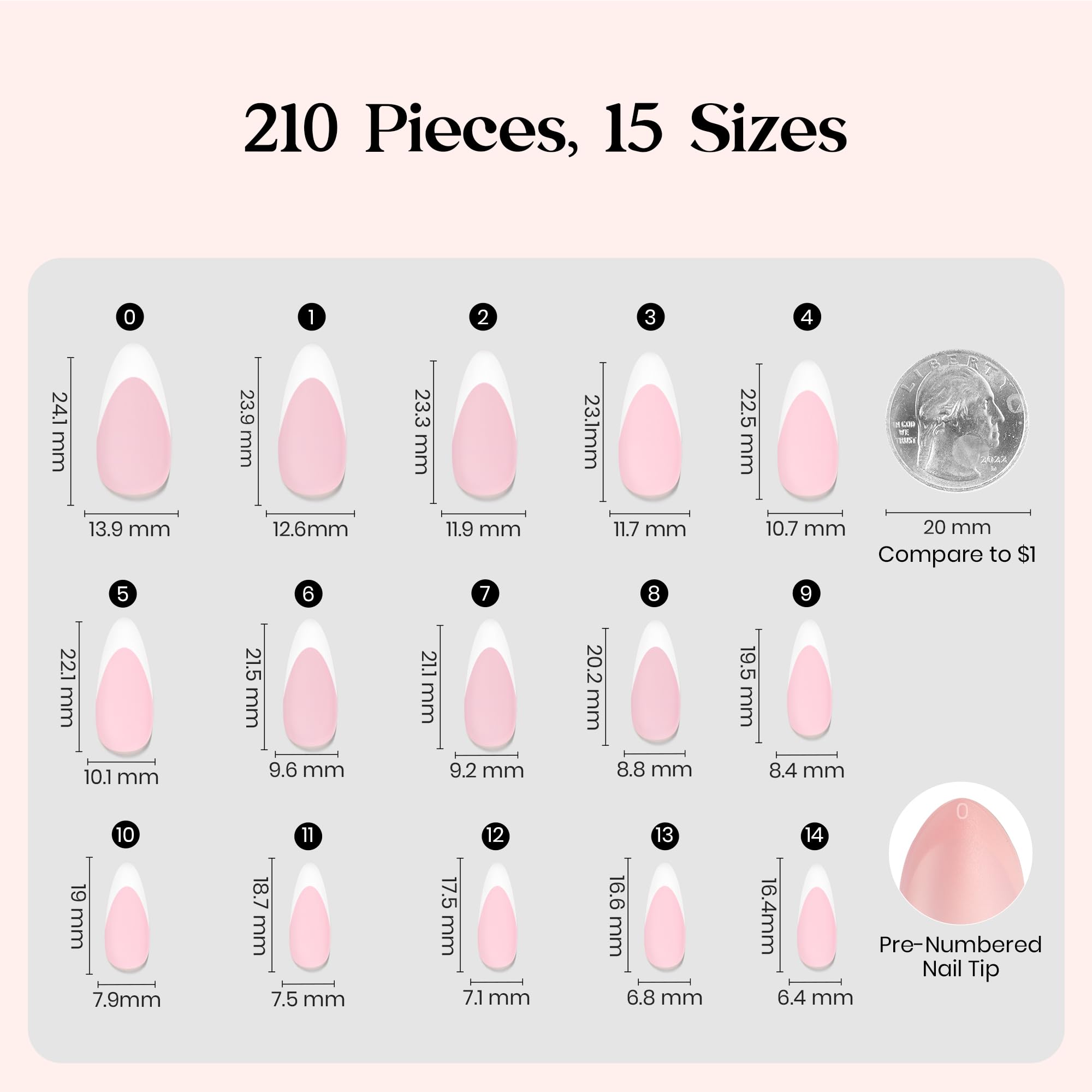 Beetles onglets prêt-à-poser rose, tenue longue durée pour la semaine.