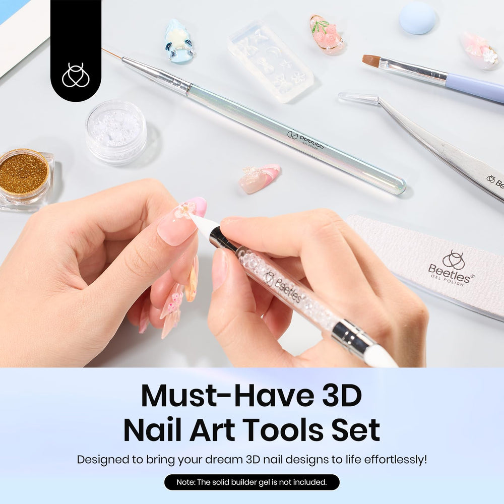 beetles outil silicone manicure double-tête pour modelage 3d précis