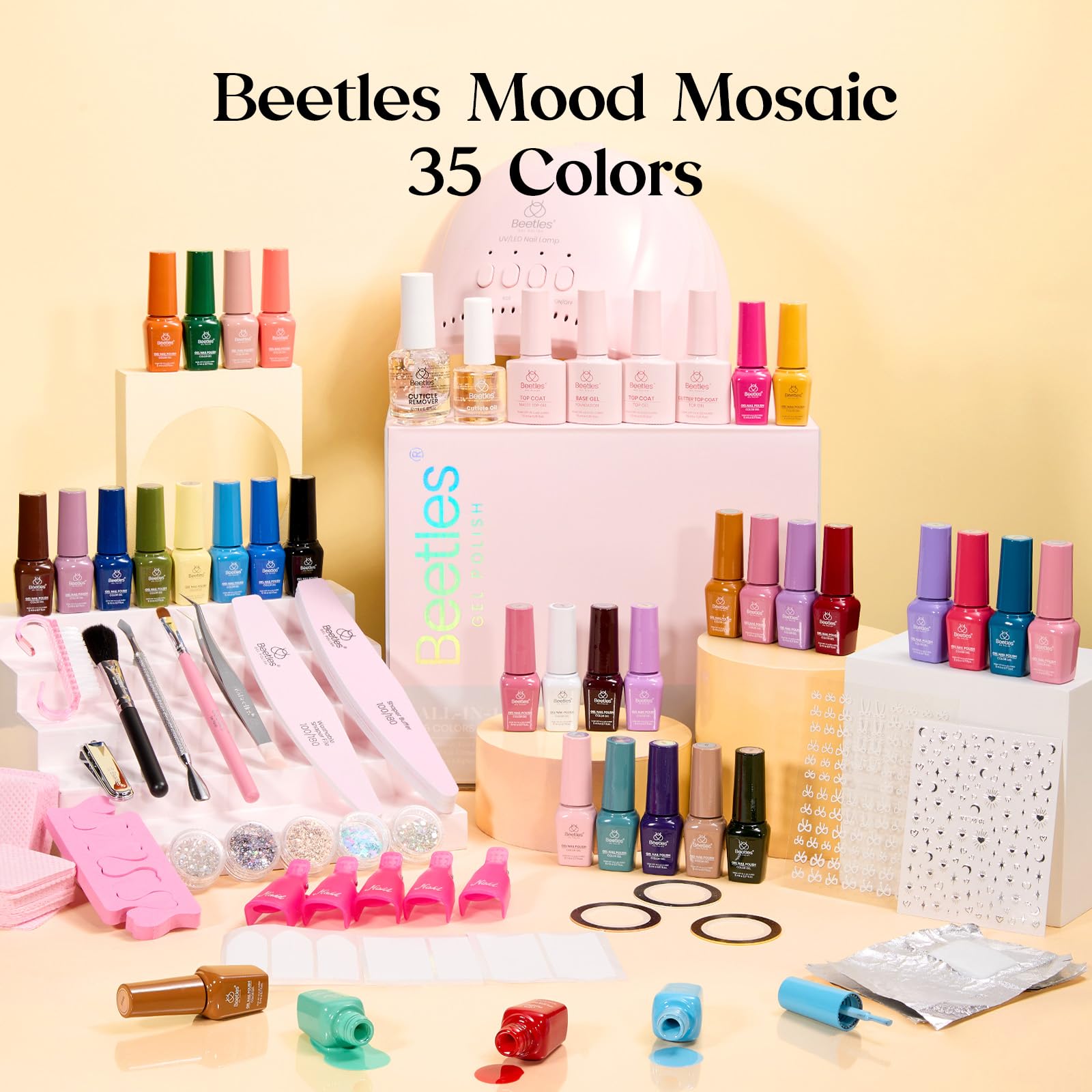 Beetles 28 outils de manucure inclus pour réaliser facilement la pose