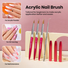 Pinceau Beetles taille 10 pour extensions d'ongles et overlays solides.
