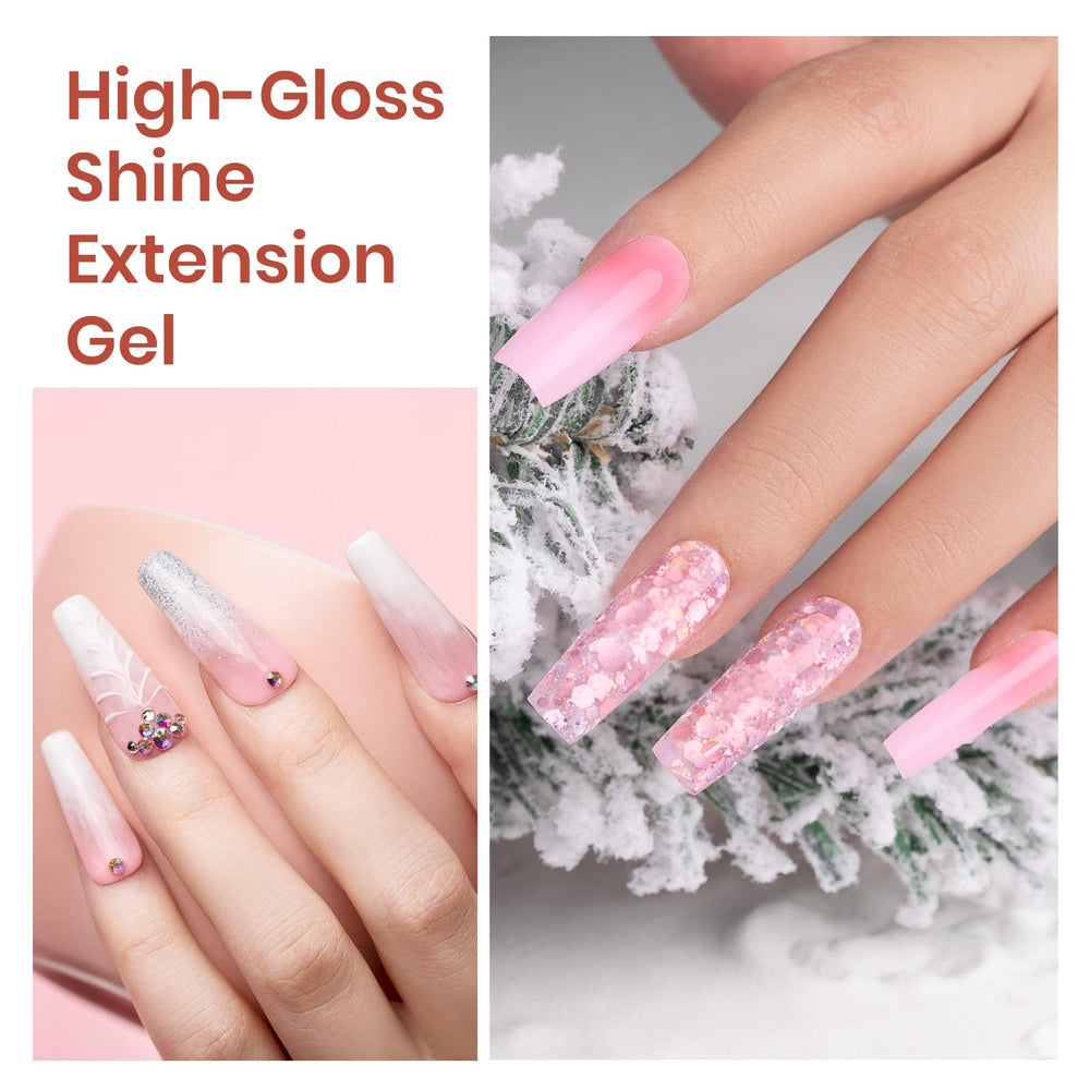 Beetles Poly Nail Extension Kit – ensemble complet prêt à l’emploi pour salons à domicile.