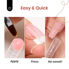 Beetles Poly Nail Extension Kit – moules-ongles-duales pour créer formes variées facilement.