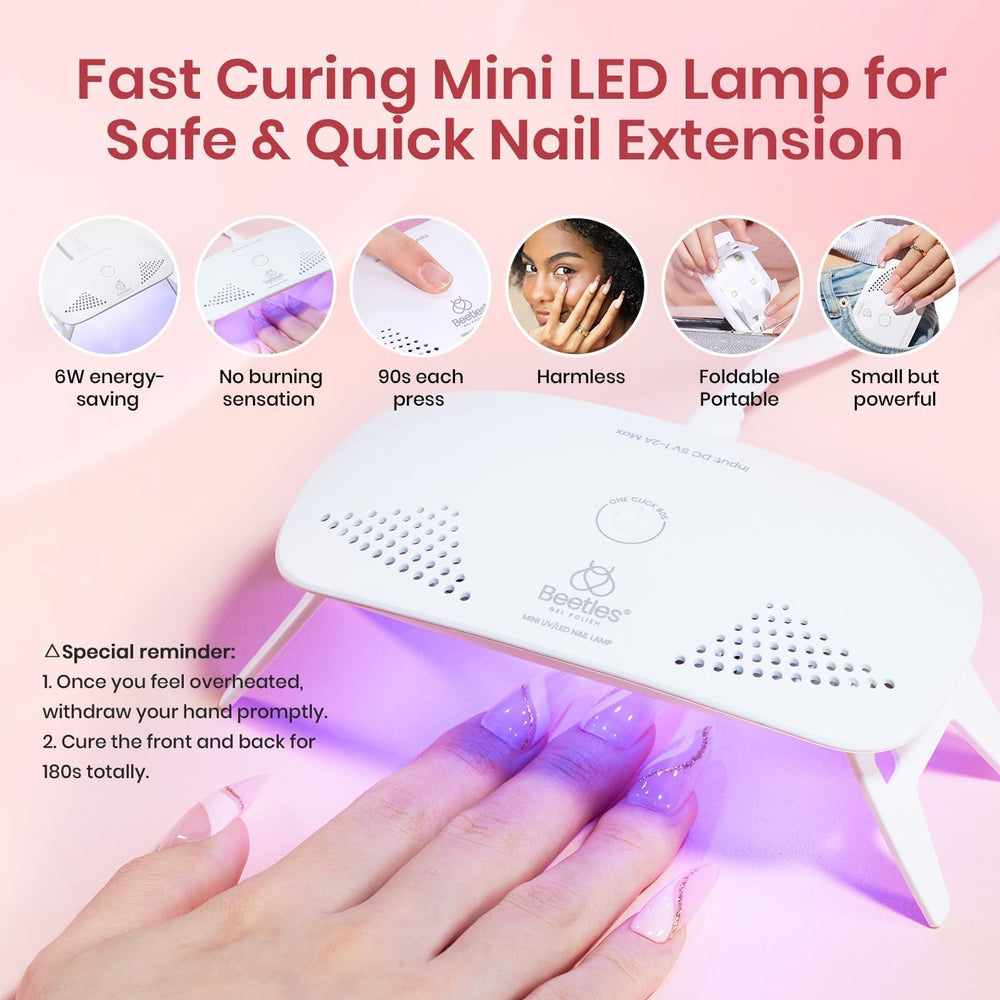 Beetles Poly Nail Gel Kit – lampe LED incluse, cure efficace et durable
