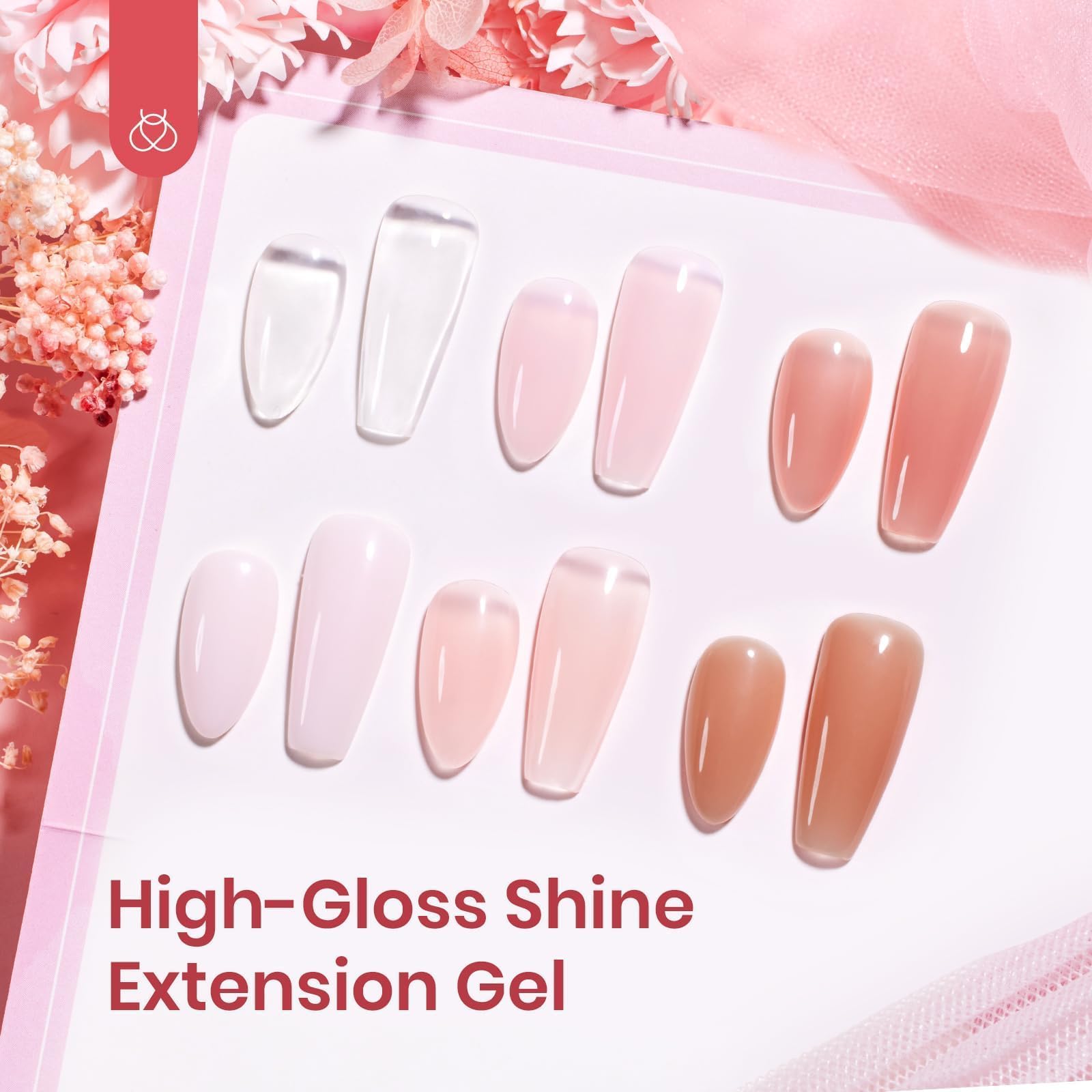 Beetles Poly Nail Gel Kit – mini-lampe 6W, durcissement rapide
