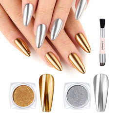 Beetles poudre chrome or miroir pour ongles brillants et durables.