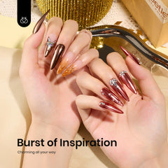 Beetles poudre métallique Brun Marron pour ongles, rendu naturel.