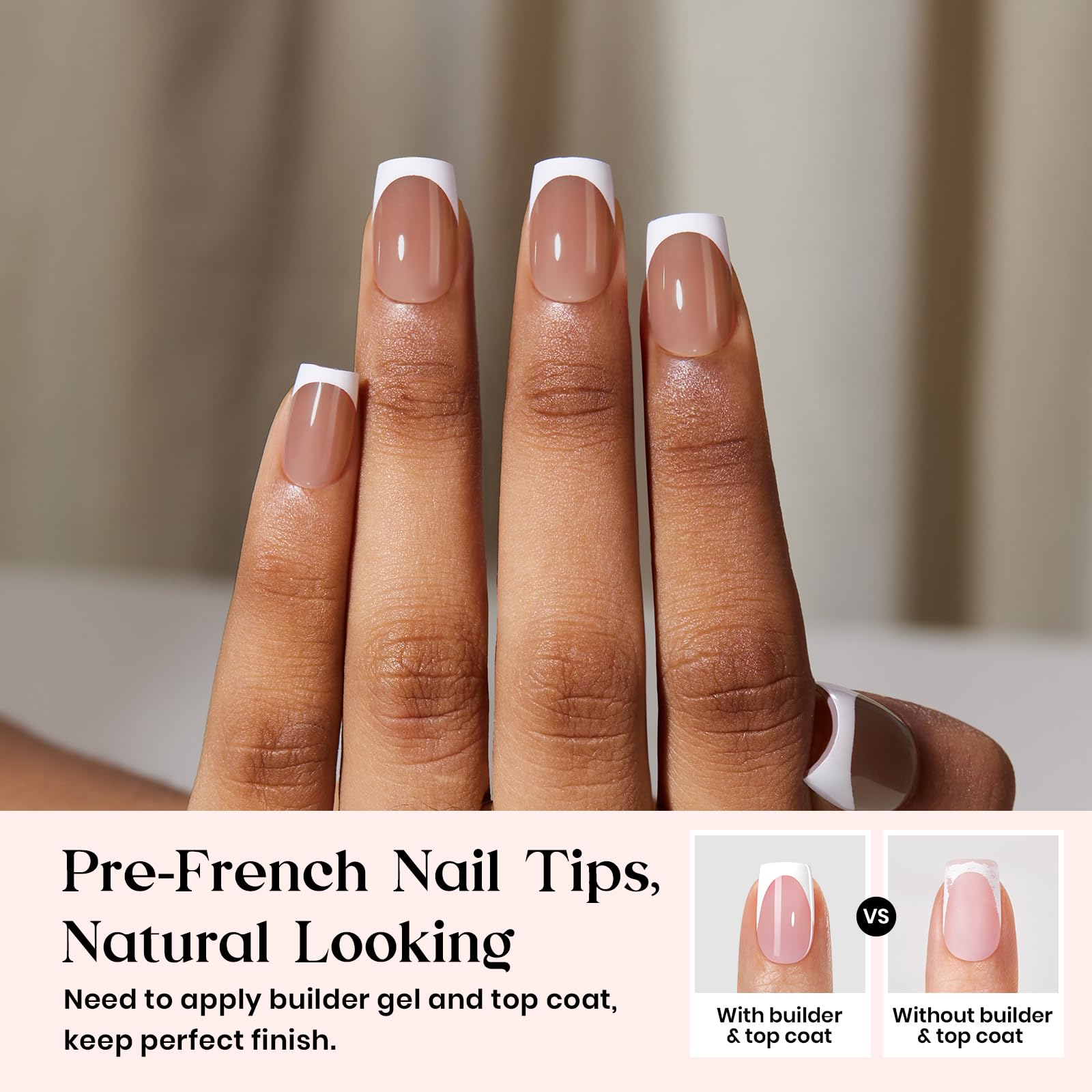 Beetles press-on nails 150 pieces in 15 sizes for quick, customizable fit.