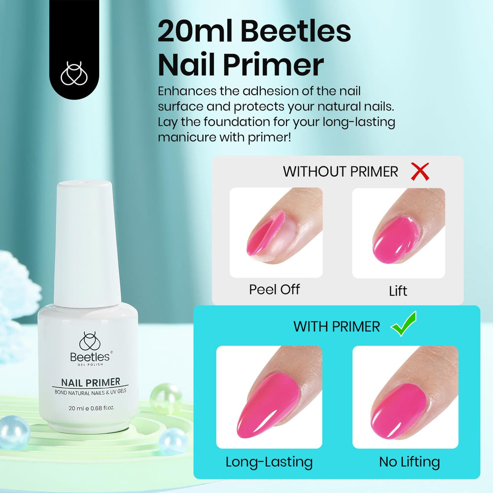 Beetles Primer Ongles, brosse 6mm, application précise et uniforme.