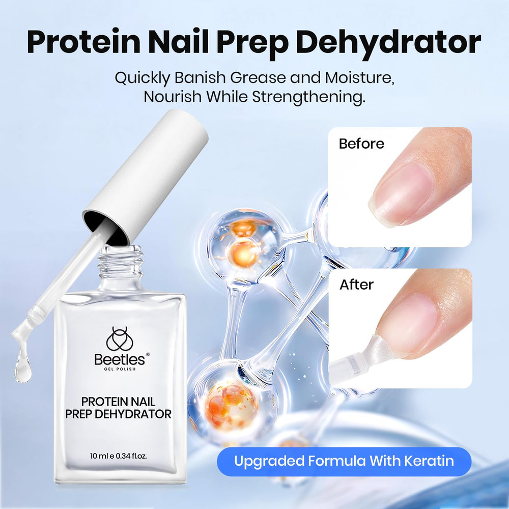 Beetles Gel Polish Primer-Protéine sur bouteille, nourrit et équilibre l'ongle pour une meilleure base.
