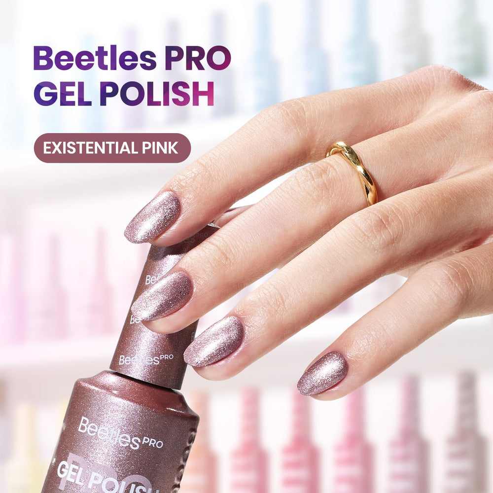 Beetles Pro Existential Pink : effet lustré rose doré pour un look glamour