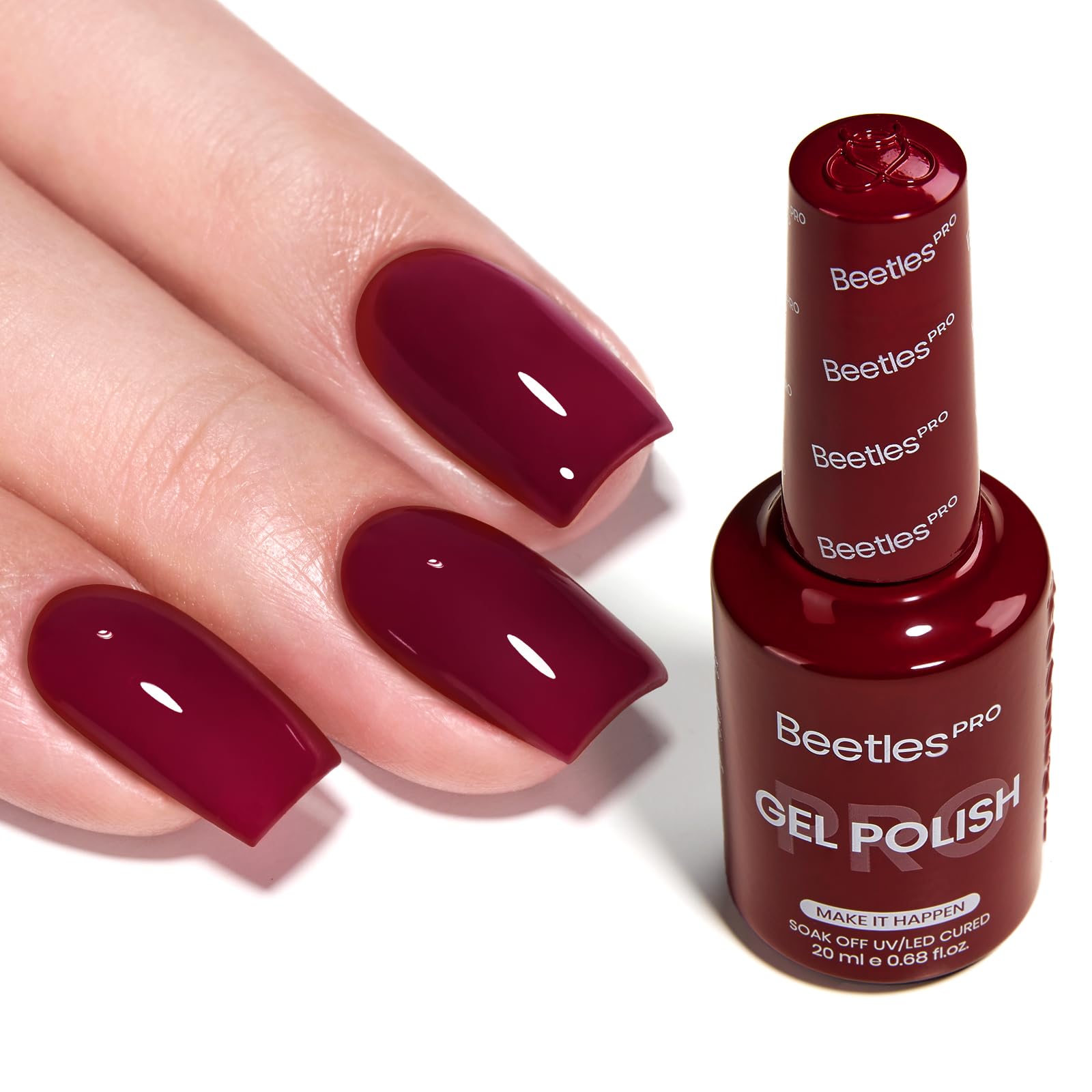 Beetles Pro Make It Happen vernis gel rouge 20 ml couleur riche en un seul passage