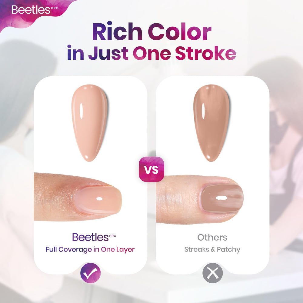 Beetles Pro Nude Gel Polish : cure sous lampe UV/LED nécessaire.
