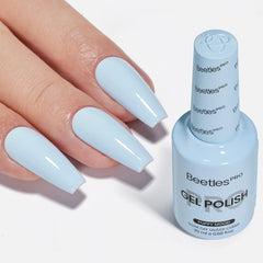 Beetles Pro Puppy Mood, flacon bleu pastel, idéal pour art des ongles professionnels.