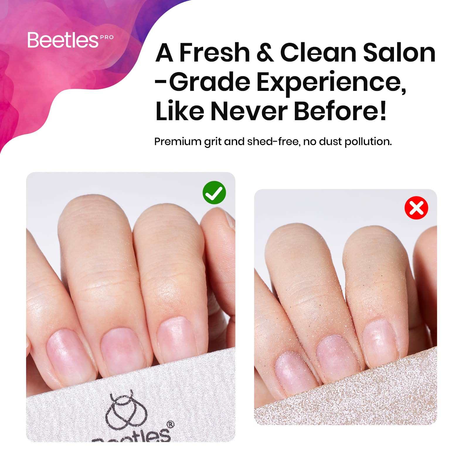Beetles Pro tampon ongles éponge pour lisser les surfaces.