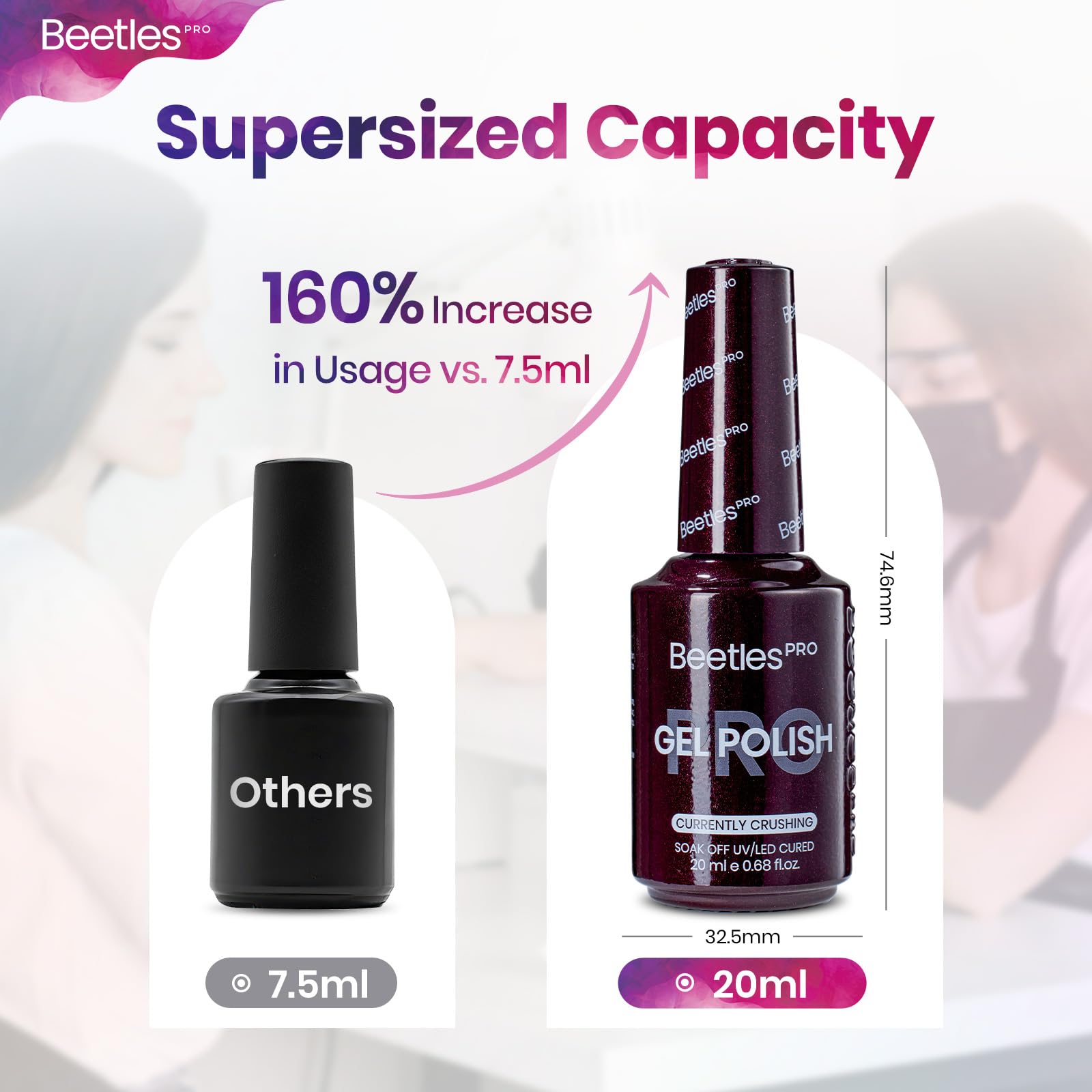 Beetles Pro Vernis Gel: texture auto-nivelante favorisant l’application.