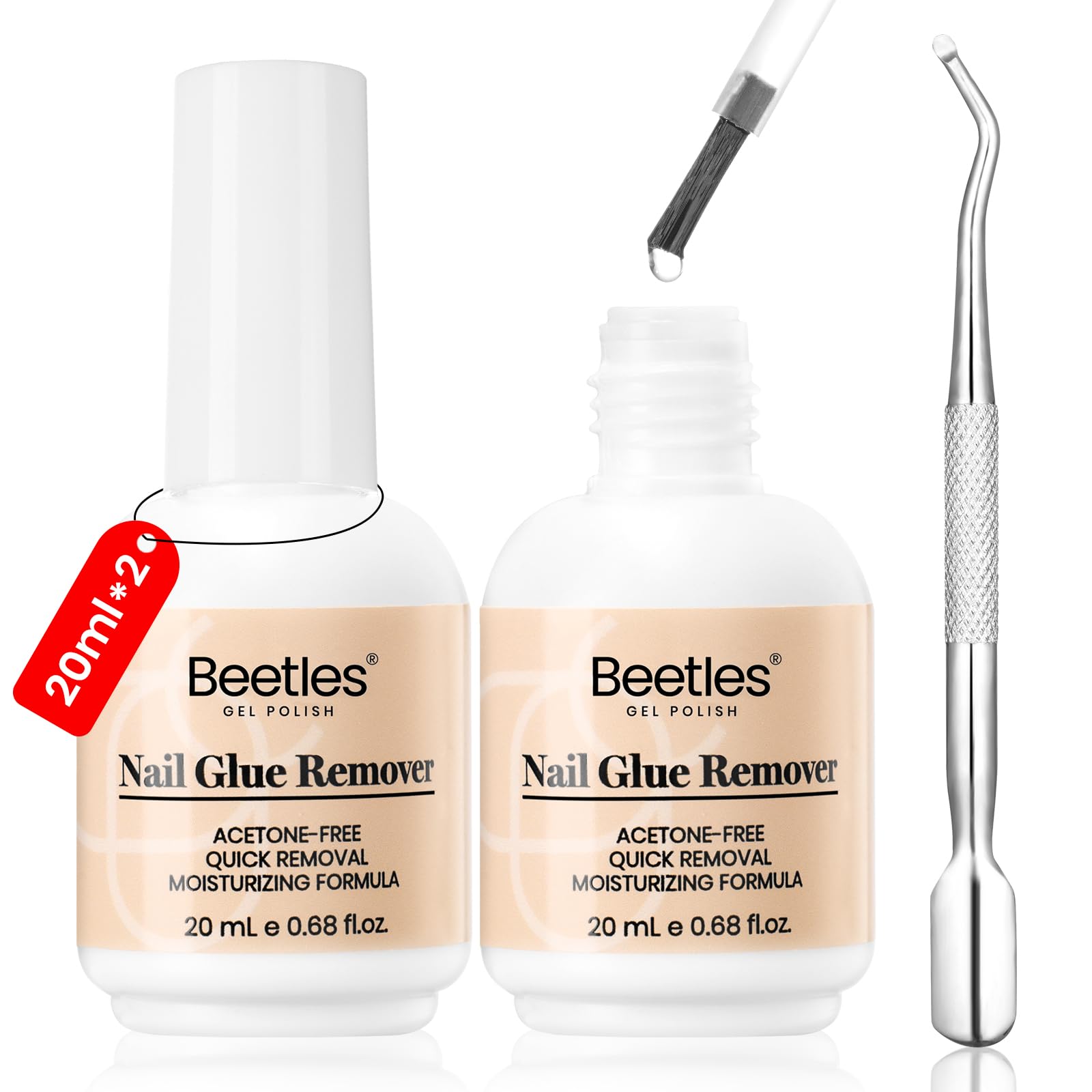 Beetles Remover Colle Ongles: flacon 20 ml pour retirer rapidement la colle