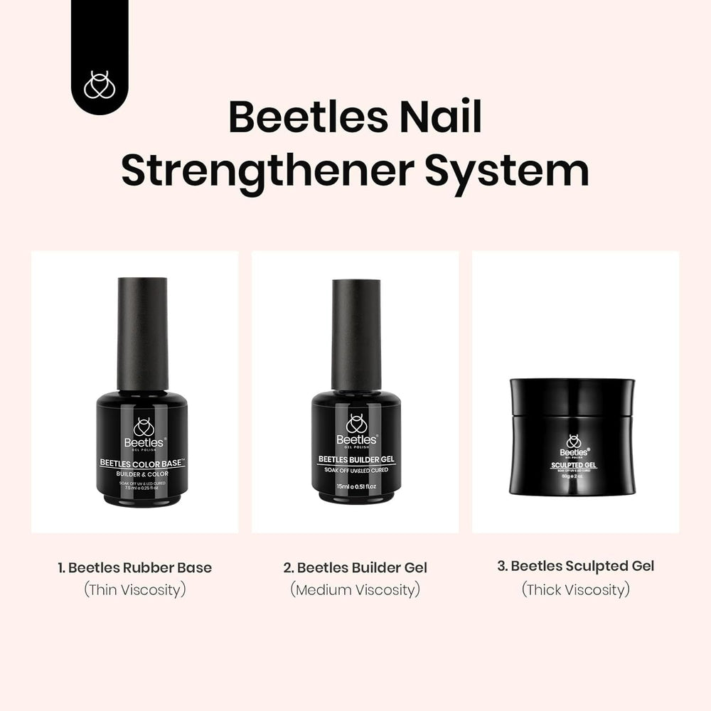 Beetles Rubber Base Color Gel, aide à réparer et renforcer les ongles.