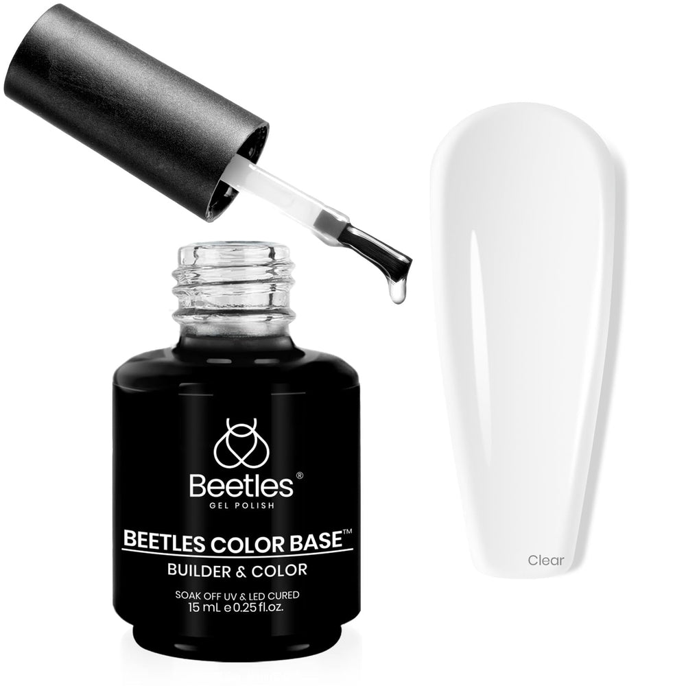 Beetles Rubber Base Gel, cure UV/LED pour une tenue longue durée.