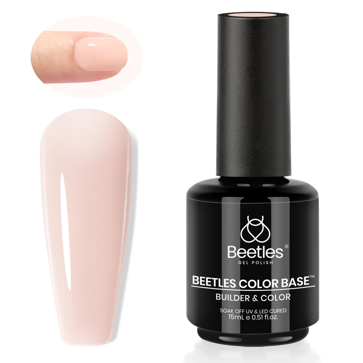 Beetles Rubber Base Gel – surface lisse pour une application fluide et durable
