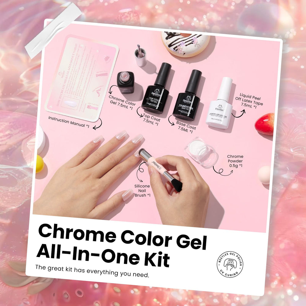 Beetles silicone brush enables precise chrome powder application
