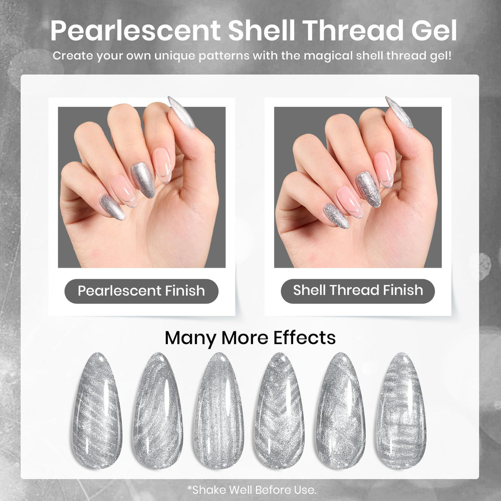 Beetles Silver Gel Polish, motif entrelacs fil pour designs uniques.