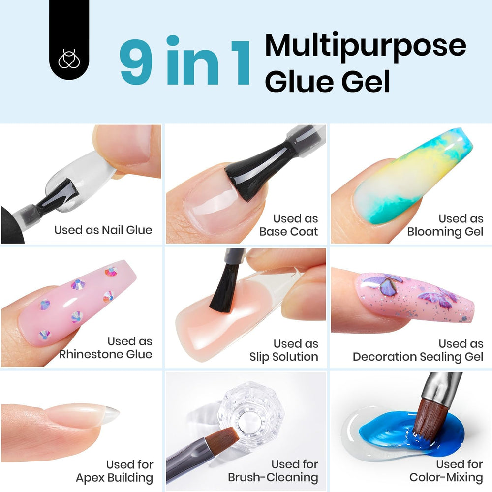 Beetles Soft Gel Nail Kit base gel applied for durable enhancements