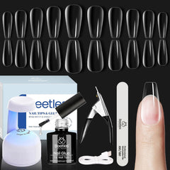 Beetles Soft Gel Nail Kit LED lamp in use for quick gel nail cures