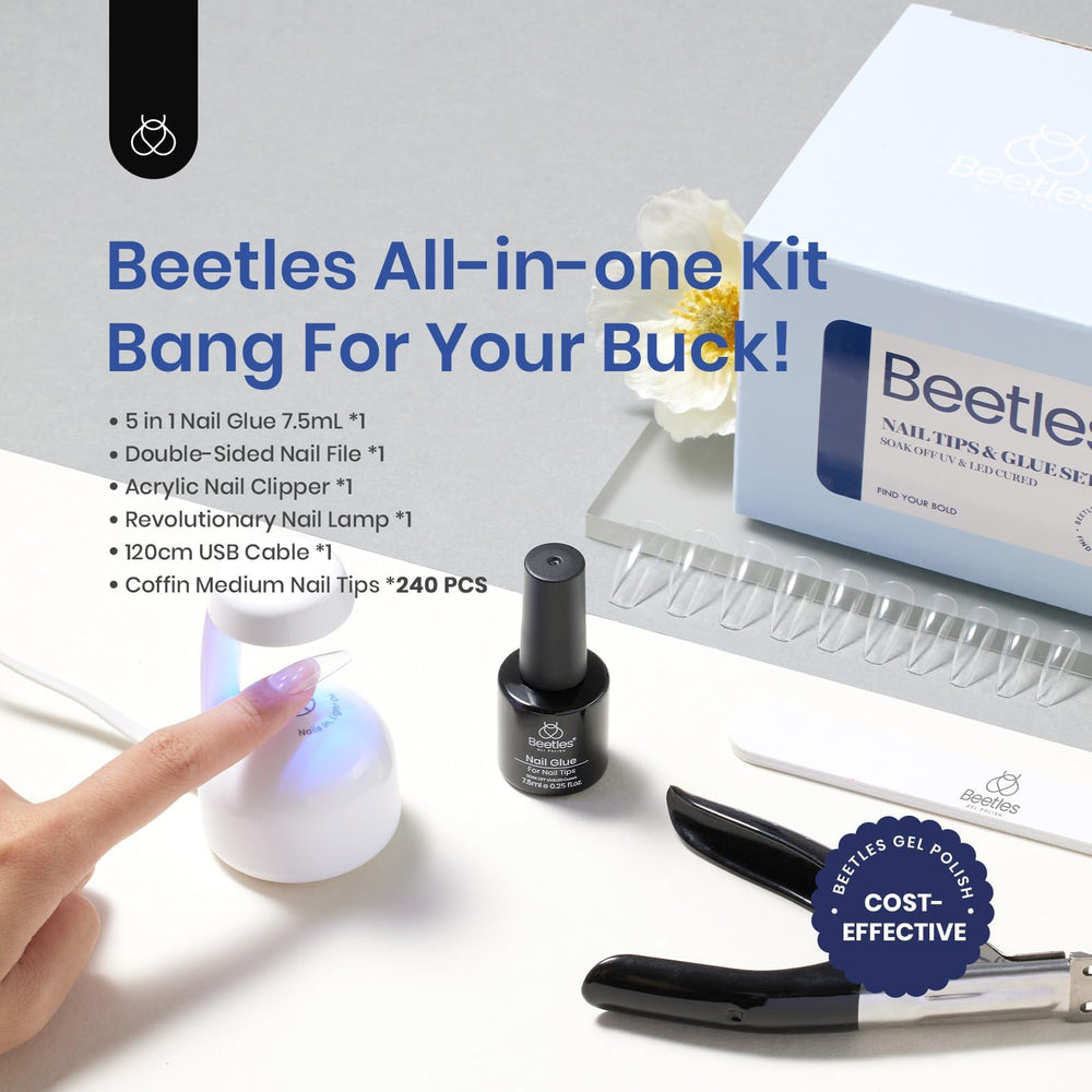 Beetles Soft Gel Nail Kit rhinestone glue ready for accents