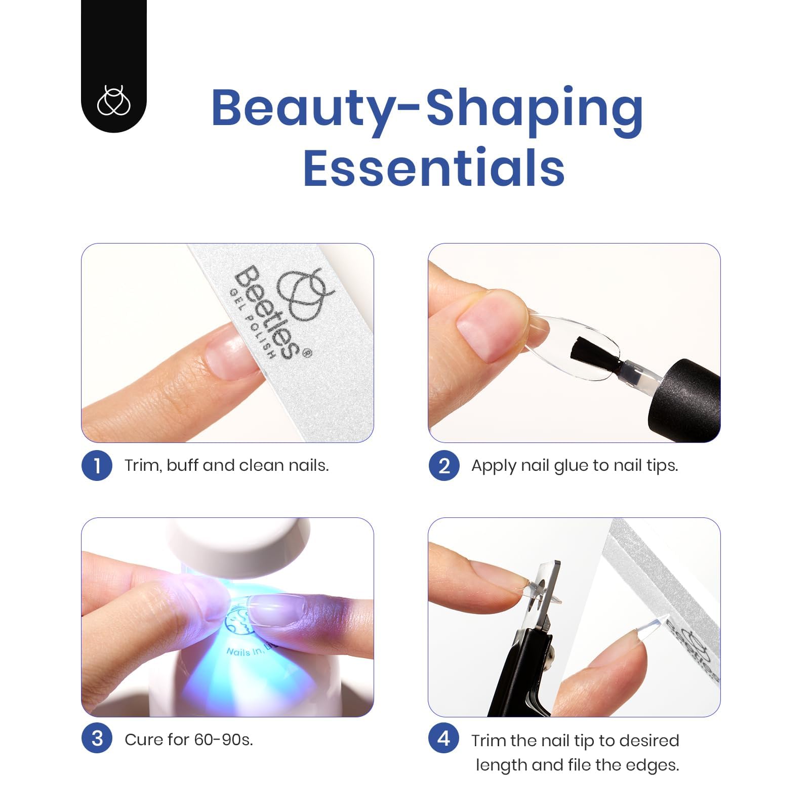 Beetles Soft Gel Nail Kit slip solution for easy tip handling