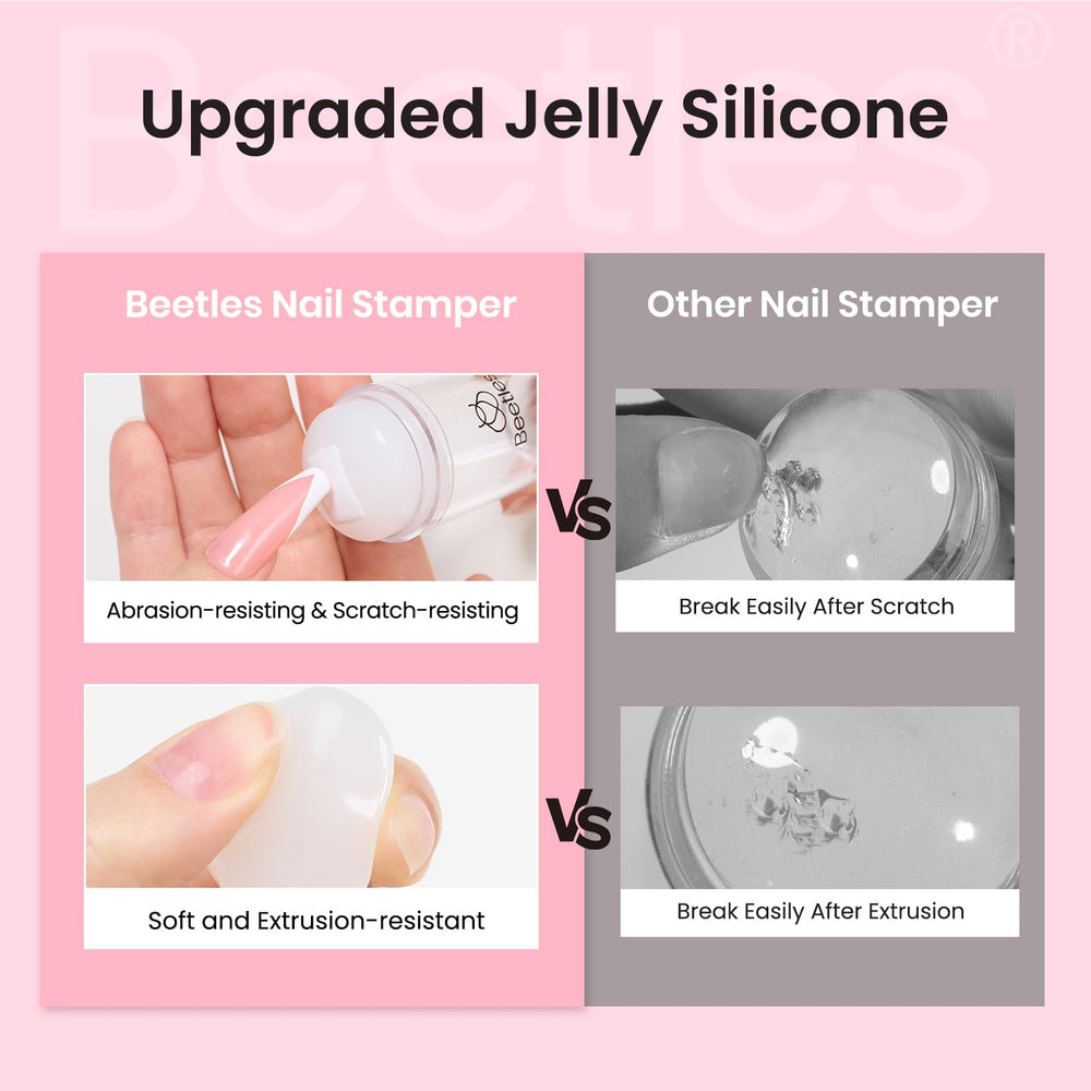 Silicone doux Beetles: épouse la courbure des ongles.
