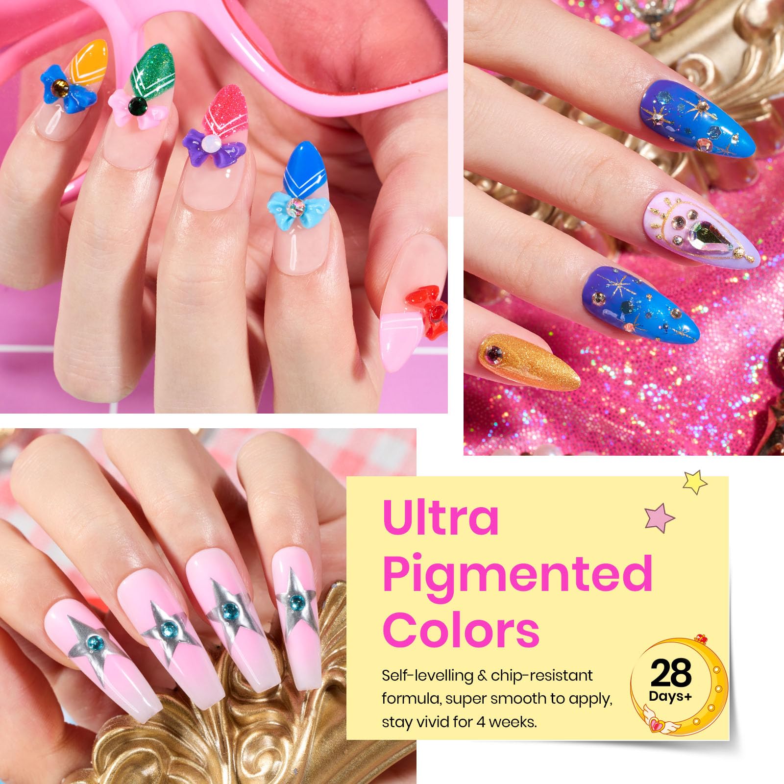 Pierres et strass Beetles pour ongles, effet scintillant