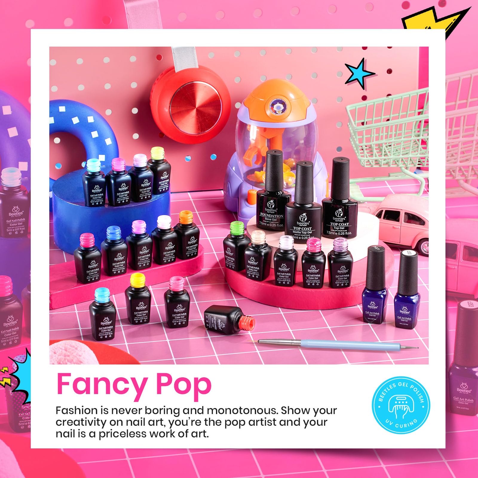 Stylo nail art liner Beetles pour tracés précis sur ongles