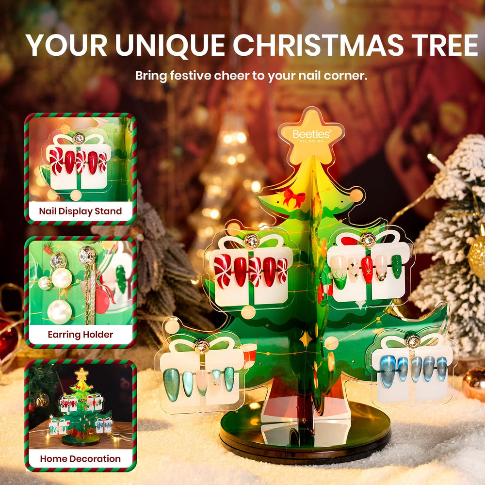 Support en forme d'arbre de Noël pour organiser les accessoires.