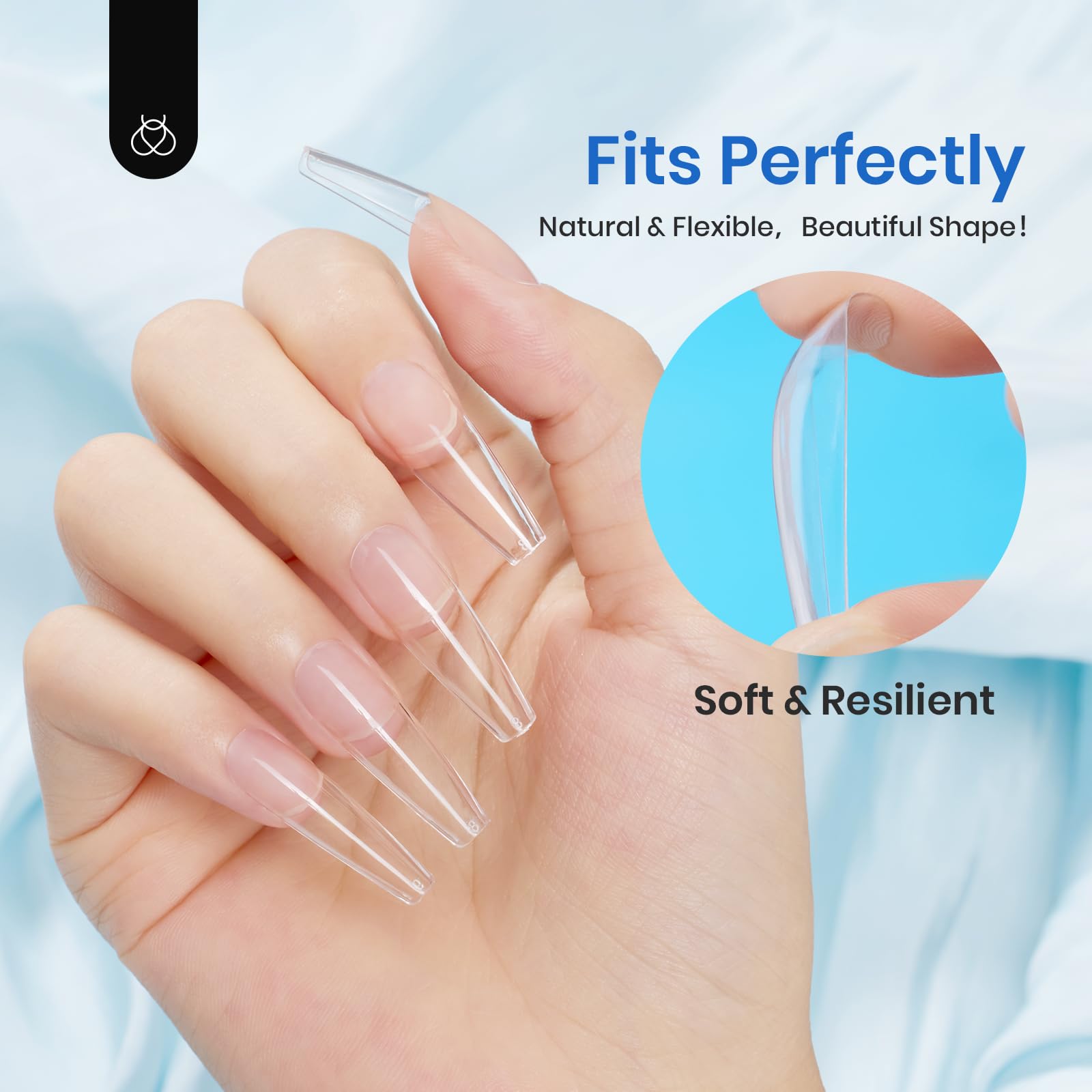 Ongles en forme cercueil Beetles: aspect net et naturel.