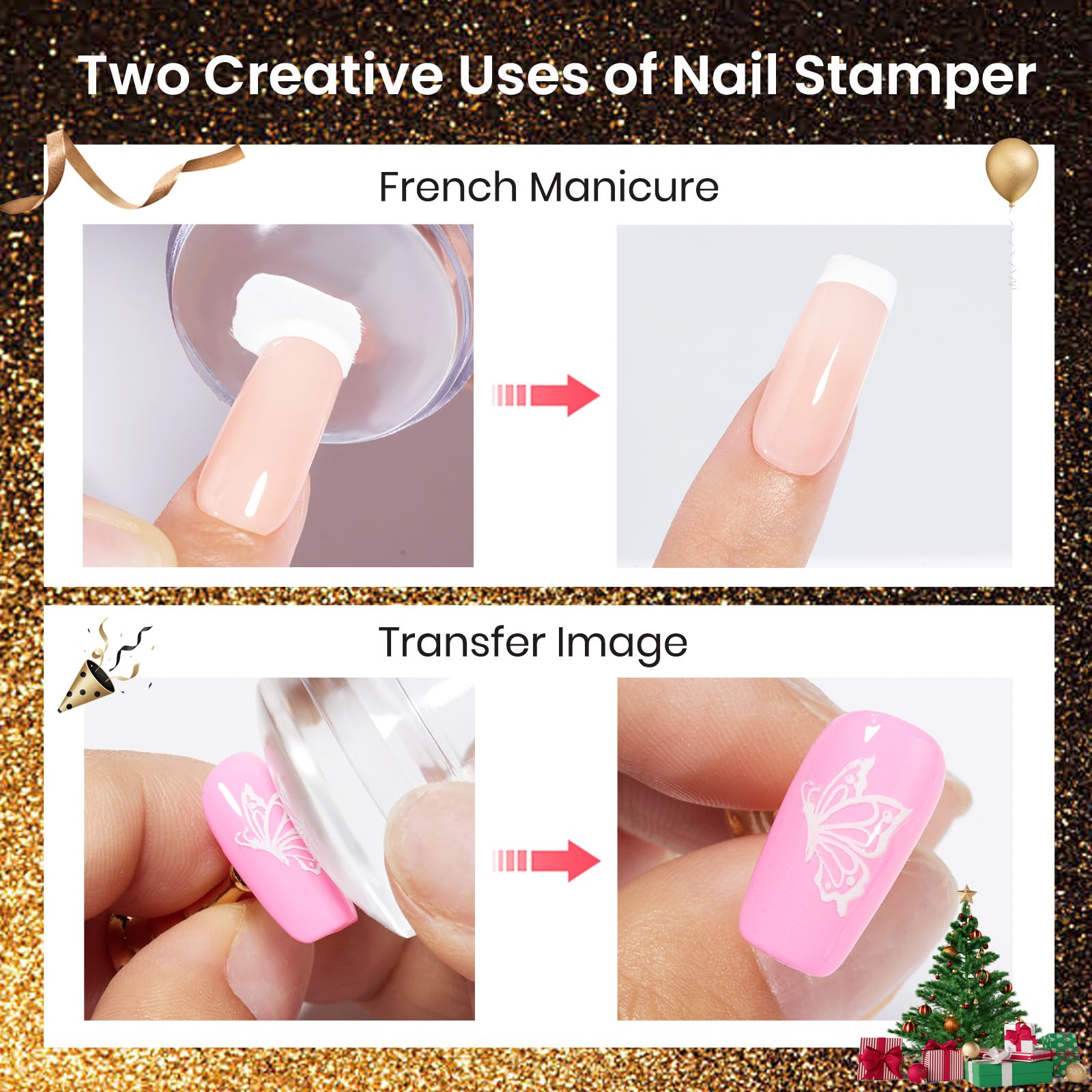 Tampon silicone court Beetles, flexible et précis pour les impressions.