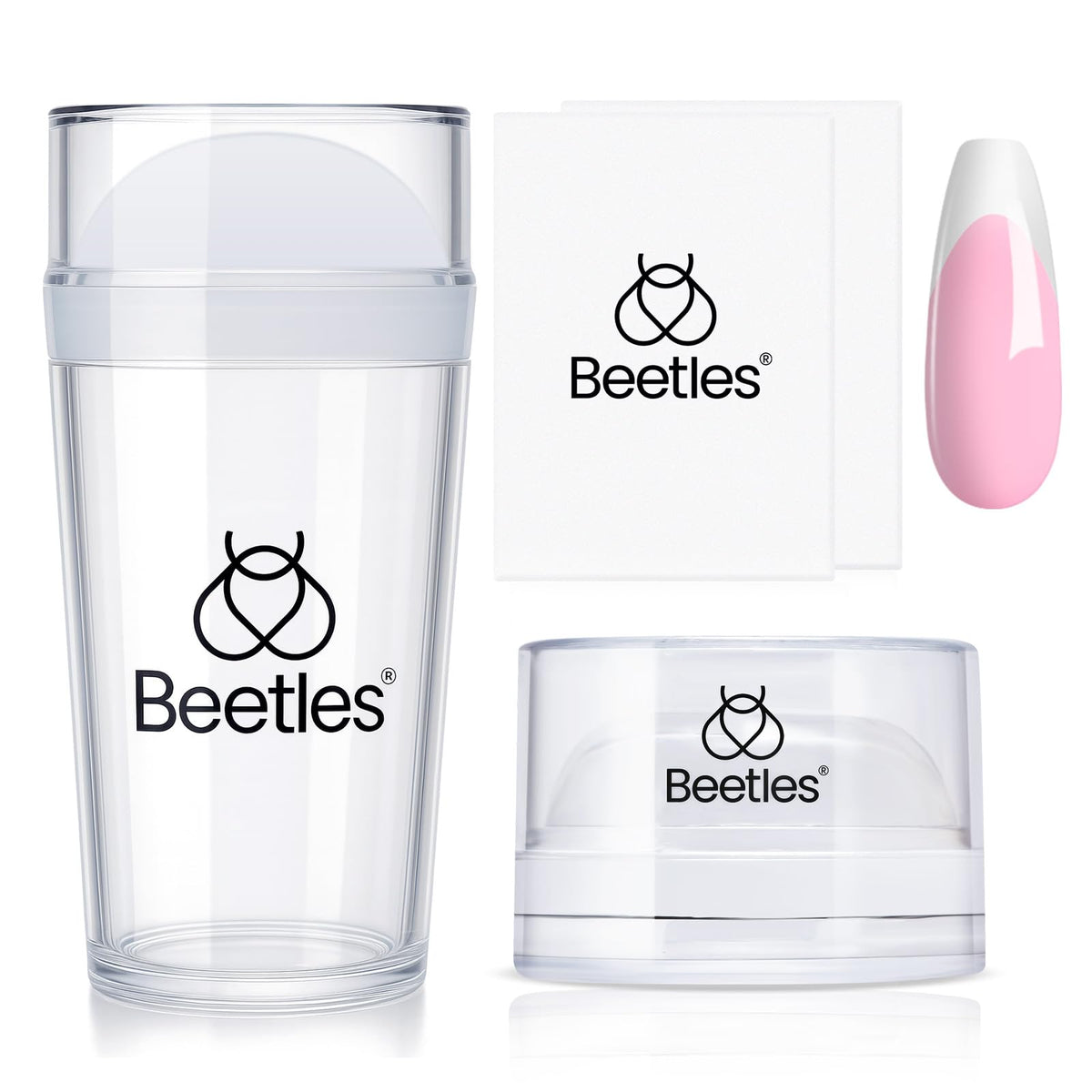 Beetles Tampon Ongles Pointe Française Longue, précision accrue pour chaque motif