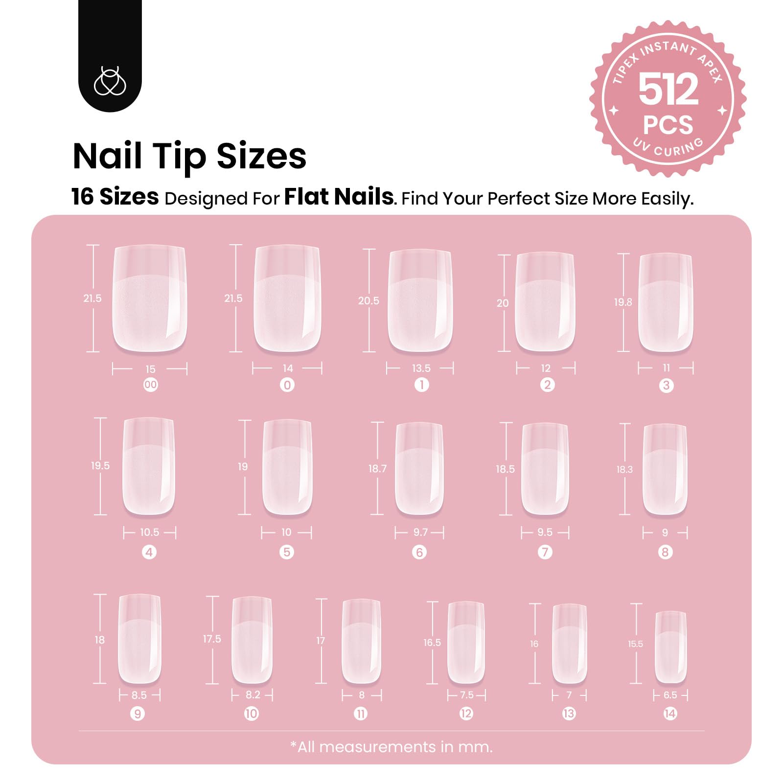 Beetles Tipex: apex épais pour meilleure résistance des ongles.