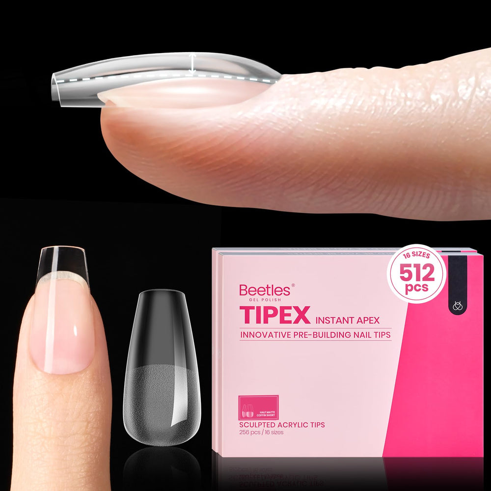 Beetles Tipex Apex Instantané – pointe Coffin Courte, application rapide et durable.