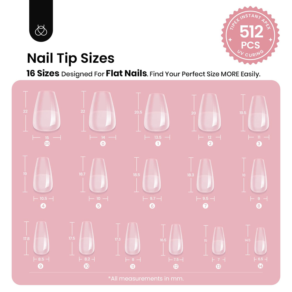 Beetles Tipex – base fine et pointe renforcée, adaptation facile à divers ongles.