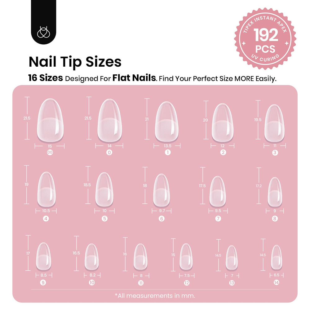 Beetles Tipex Instant Apex tips full-cover look for seamless nail extensions