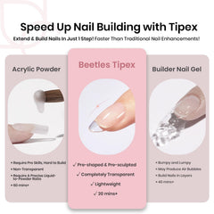 Beetles Tipex Instant Apex tips half-matte finish for natural-looking nails