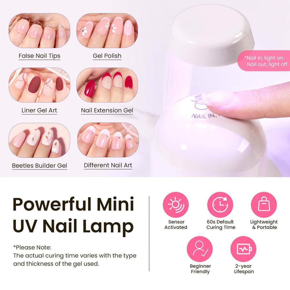 Beetles Tipex lampe UV mini: durcissement rapide, fini professionnel.