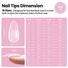 Beetles Tipex Lite Apex – pointe d’ongle amande robuste, tenue fiable