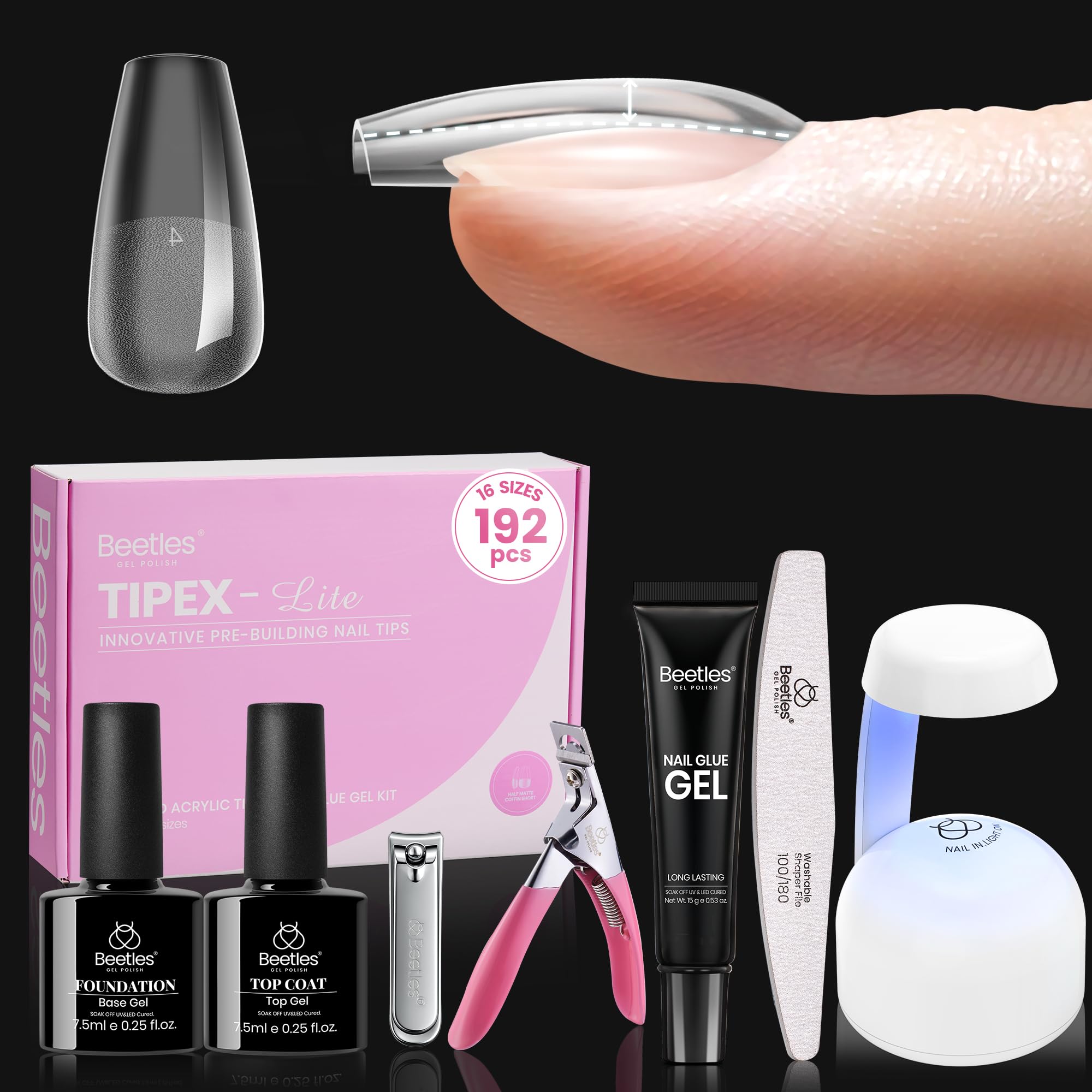 Beetles Tipex Lite Apex – ensemble complet pour des ongles soignés à domicile