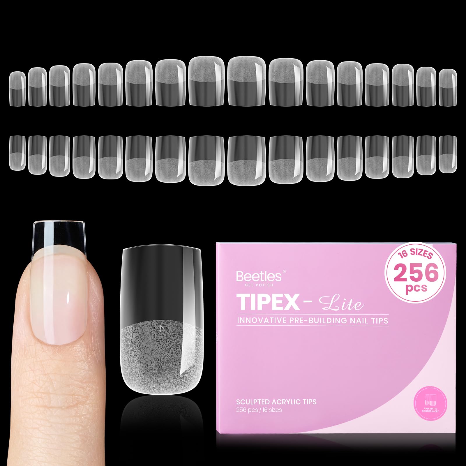 Beetles Tipex Lite Apex – embouts carrés courts pour une structure prête et durable à domicile