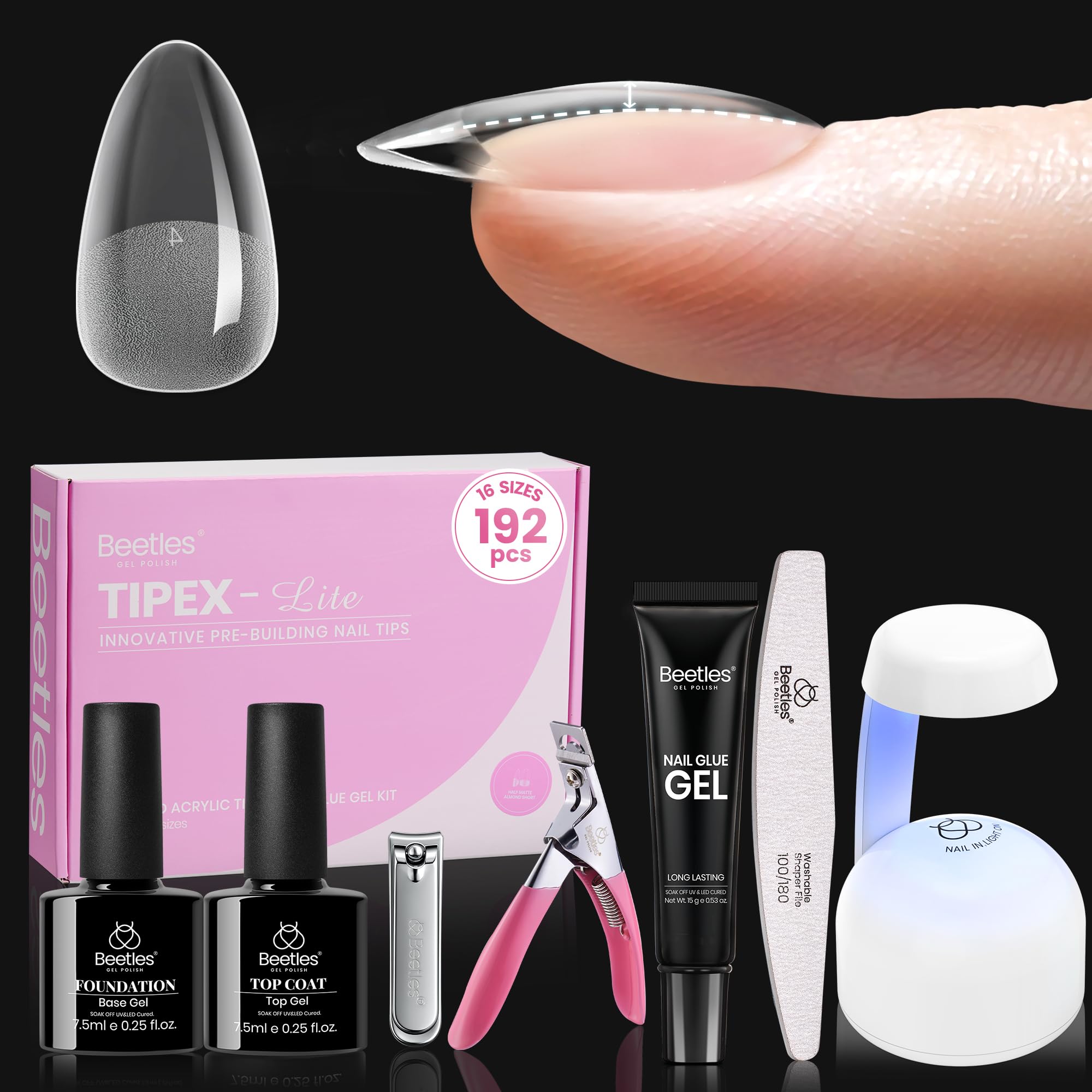Beetles Tipex Lite Apex Kit: extensions d'ongles naturelles pour un fond d'ongles harmonieux et durable