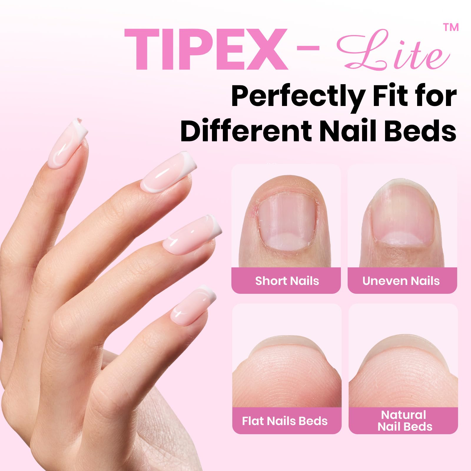Beetles Tipex Lite embouts-ongles-naturels pour un fini naturel